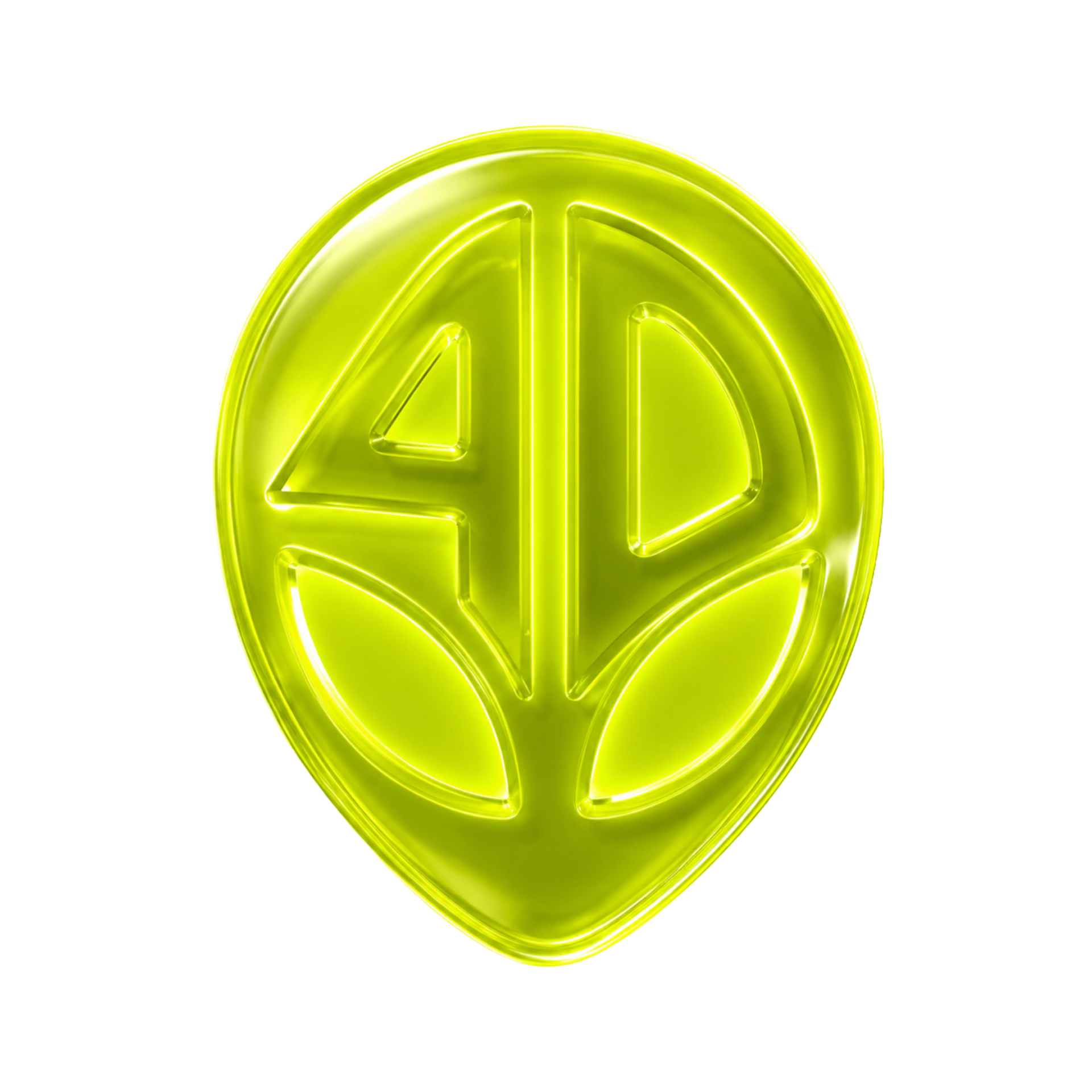 Aliens Digital glowing logo mark